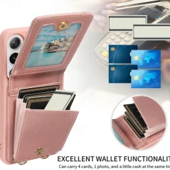 Phone Case For Samsung Galaxy S25 S24 S23 S22 S21 Ultra Plus Wallet Case Zipper with Lanyard with Wrist Strap Retro TPU PU Leather