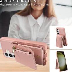 Phone Case For Samsung Galaxy S25 S24 S23 S22 S21 Ultra Plus Wallet Case Zipper with Lanyard with Wrist Strap Retro TPU PU Leather