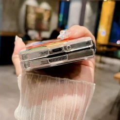 Phone Case For Samsung Galaxy Z Fold 6 Z Fold 5 Z Fold 4 Z Fold 3 Back Cover Ultra Thin Shockproof Flower Floral TPU