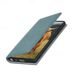 Phone Case For Samsung Galaxy S25 S24 S23 Ultra Plus S22 Plus Ultra S20 S20 FE Wallet Case with Wrist Strap Kickstand Card Slot Retro Genuine Leather TPU