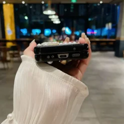 Phone Case For Samsung Galaxy Z Flip 7 Z Flip 6 Z Flip 5 Z Flip 4 Z Flip 3 for Women Girl Bling Glitter Shiny Shockproof Bow tie TPU