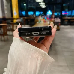 Phone Case For Samsung Galaxy Z Flip 7 Z Flip 6 Z Flip 5 Z Flip 4 Z Flip 3 for Women Girl Bling Glitter Shiny Shockproof Bow tie TPU