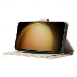 Phone Case For Samsung Galaxy S25 S24 S23 S23 FE S22 S21 Ultra Plus A34 A54 A24 A53 Wallet Case Mirror Zipper Full Body Protective Geometric Pattern TPU PU Leather