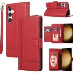 Phone Case For Samsung Galaxy S25 S24 S23 S23 FE S22 S21 Ultra Plus A34 A54 A24 A53 Wallet Case Mirror Zipper Full Body Protective Geometric Pattern TPU PU Leather