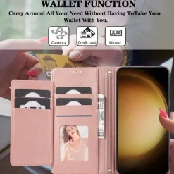 Phone Case For Samsung Galaxy S25 S24 S23 S23 FE S22 S21 Ultra Plus A34 A54 A24 A53 Wallet Case Mirror Zipper Full Body Protective Geometric Pattern TPU PU Leather