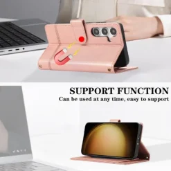 Phone Case For Samsung Galaxy S25 S24 S23 S23 FE S22 S21 Ultra Plus A34 A54 A24 A53 Wallet Case Mirror Zipper Full Body Protective Geometric Pattern TPU PU Leather