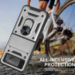 Phone Case For Samsung Galaxy Z Flip 7 Z Flip 5 Z Flip 4 Z Flip 3 Heavy Duty Ring Holder Dustproof Shockproof Solid Colored TPU