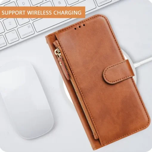 Phone Case For Samsung Galaxy S25 S24 S24 FE S23 S22 S21 Ultra Plus A55 5G A35 5G A25 A15 Wallet Case with Stand Holder Zipper Full Body Protective Retro TPU PU Leather