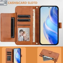 Phone Case For Samsung Galaxy S25 S24 S24 FE S23 S22 S21 Ultra Plus A55 5G A35 5G A25 A15 Wallet Case with Stand Holder Zipper Full Body Protective Retro TPU PU Leather