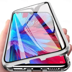 Phone Case For Samsung Galaxy A34 A54 A53 A13 A32 Magnetic Adsorption with Screen Protector Magnetic Full Body Protective Transparent Tempered Glass Metal