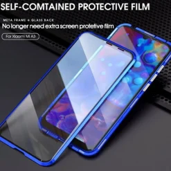 Phone Case For Samsung Galaxy A34 A54 A53 A13 A32 Magnetic Adsorption with Screen Protector Magnetic Full Body Protective Transparent Tempered Glass Metal