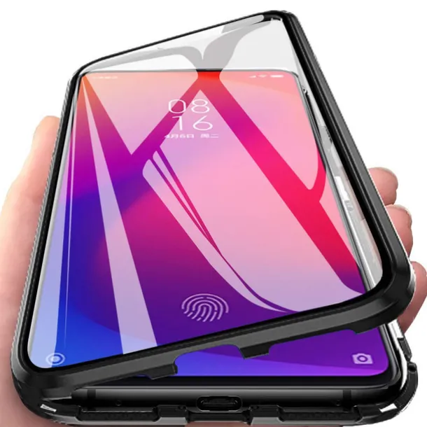 Phone Case For Samsung Galaxy S25 S24 S23 S22 S21 FE S21 Ultra Plus A14 A34 A54 A53 Full Body Case Magnetic Adsorption with Screen Protector Magnetic Full Body Protective Transparent Tempered Glass