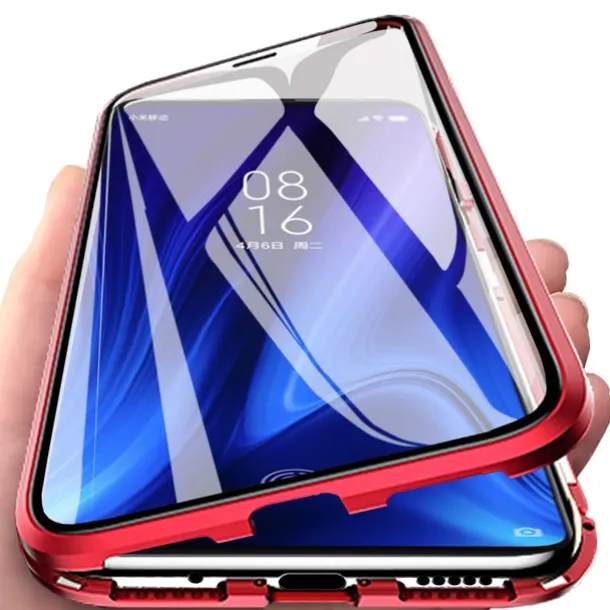 Phone Case For Samsung Galaxy S25 S24 S23 S22 S21 FE S21 Ultra Plus A14 A34 A54 A53 Full Body Case Magnetic Adsorption with Screen Protector Magnetic Full Body Protective Transparent Tempered Glass