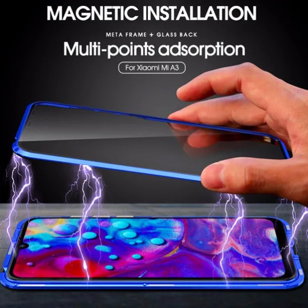 Phone Case For Samsung Galaxy S25 S24 S23 S22 S21 FE S21 Ultra Plus A14 A34 A54 A53 Full Body Case Magnetic Adsorption with Screen Protector Magnetic Full Body Protective Transparent Tempered Glass