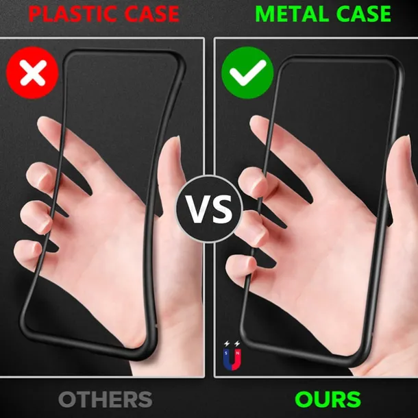 Phone Case For Samsung Galaxy S25 S24 S23 S22 S21 FE S21 Ultra Plus A14 A34 A54 A53 Full Body Case Magnetic Adsorption with Screen Protector Magnetic Full Body Protective Transparent Tempered Glass