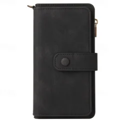 Phone Case For Samsung Galaxy S25 S24 S23 S23 FE S22 S21 Ultra Plus A55 5G A35 5G A25 A15 Wallet Case Zipper Full Body Protective with Wrist Strap Retro TPU PU Leather