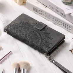 Phone Case For Samsung Galaxy S25 S23 S22 S21 FE S21 Ultra Plus A54 A53 A33 A13 S20 Wallet Case Flip Wallet Zipper Tile TPU PU Leather