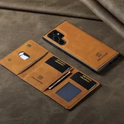 Phone Case For Samsung Galaxy S25 S24 S23 S22 Plus Ultra S23 FE A55 5G A35 5G A15 A14 A34 Wallet Case Wallet Magnetic Full Body Protective PU Leather