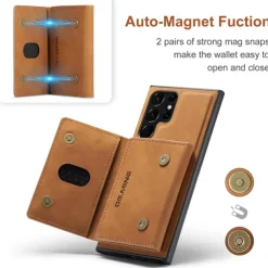 Phone Case For Samsung Galaxy S25 S24 S23 S22 Plus Ultra S23 FE A55 5G A35 5G A15 A14 A34 Wallet Case Wallet Magnetic Full Body Protective PU Leather