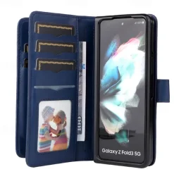 Phone Case For Samsung Galaxy Z Fold 5 Z Fold 4 Z Fold 3 Wallet Case Magnetic Full Body Protective Kickstand Retro TPU PU Leather