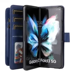 Phone Case For Samsung Galaxy Z Fold 5 Z Fold 4 Z Fold 3 Wallet Case Magnetic Full Body Protective Kickstand Retro TPU PU Leather