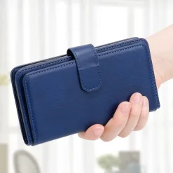 Phone Case For Samsung Galaxy Z Fold 5 Z Fold 4 Z Fold 3 Wallet Case Magnetic Full Body Protective Kickstand Retro TPU PU Leather