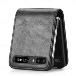 Phone Case For Samsung Galaxy Z Flip 7 Z Flip 6 Z Flip 5 Z Flip 4 Z Flip 3 Full Body Case Dustproof Shockproof Solid Colored PU Leather