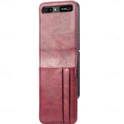 Phone Case For Samsung Galaxy Z Flip 7 Z Flip 6 Z Flip 5 Z Flip 4 Z Flip 3 Full Body Case Dustproof Shockproof Solid Colored PU Leather
