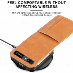 Phone Case For Samsung Galaxy Z Flip 7 Z Flip 6 Z Flip 5 Z Flip 4 Z Flip 3 Full Body Case Dustproof Shockproof Solid Colored PU Leather