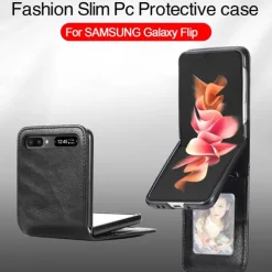 Phone Case For Samsung Galaxy Z Flip 7 Z Flip 6 Z Flip 5 Z Flip 4 Z Flip 3 Full Body Case Dustproof Shockproof Solid Colored PU Leather