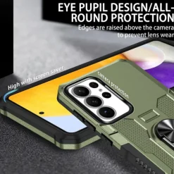 Phone Case For Samsung Galaxy S24 S24 FE S23 S22 S21 Ultra Plus A55 5G A35 5G A25 A15 A34 Back Cover Ring Holder Magnetic Shockproof Retro PC