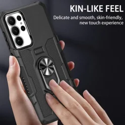 Phone Case For Samsung Galaxy S24 S24 FE S23 S22 S21 Ultra Plus A55 5G A35 5G A25 A15 A34 Back Cover Ring Holder Magnetic Shockproof Retro PC