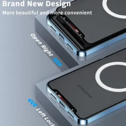 Phone Case For Samsung Galaxy S25 S24 S23 S23 FE S22 S21 Ultra Plus Magnetic Adsorption With Magsafe Camera Lens Protector Support Wireless Charging Shockproof Acrylic Aluminum Alloy