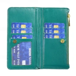 Phone Case For Samsung Galaxy Z Fold 6 Z Fold 5 Z Fold 4 Z Fold 3 Full Body Case Wallet Case Flip Zipper With Card Holder Solid Colored Geometric Pattern PC PU Leather