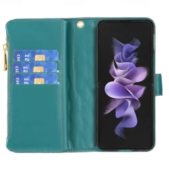 Phone Case For Samsung Galaxy Z Fold 6 Z Fold 5 Z Fold 4 Z Fold 3 Full Body Case Wallet Case Flip Zipper With Card Holder Solid Colored Geometric Pattern PC PU Leather