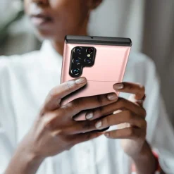 Phone Case For Samsung Galaxy S25 S24 S23 S22 S21 FE S21 Ultra Plus S20 Back Cover Card Holder Dustproof Shockproof Solid Colored TPU