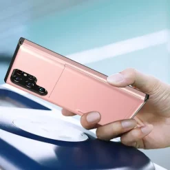 Phone Case For Samsung Galaxy S25 S24 S23 S22 S21 FE S21 Ultra Plus S20 Back Cover Card Holder Dustproof Shockproof Solid Colored TPU