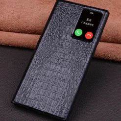 Phone Case For Samsung Galaxy S23 Ultra S22 Ultra Flip Cover Auto Sleep Wake Magnetic Warm Genuine Leather