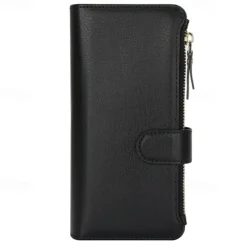 Phone Case For Samsung Galaxy Z Fold 7 Z Fold 6 Z Fold 5 Z Fold 4 Z Fold 3 Wallet Case with Stand Holder Magnetic Zipper Retro TPU PU Leather