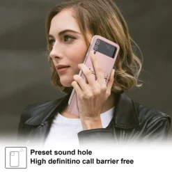 Phone Case For Samsung Galaxy Z Flip 6 Z Flip 5 Z Flip 4 Z Flip 3 Handbag Purse Wallet Case Flip Zipper with Removable Cross Body Strap Solid Colored PU Leather