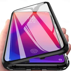 Phone Case For Samsung Galaxy S25 S24 S23 Ultra Plus S22 Plus Ultra A14 A34 A54 A53 A33 A13 Magnetic Adsorption with Screen Protector Transparent Magnetic Transparent Tempered Glass Metal