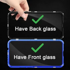 Phone Case For Samsung Galaxy S25 S24 S23 Ultra Plus S22 Plus Ultra A14 A34 A54 A53 A33 A13 Magnetic Adsorption with Screen Protector Transparent Magnetic Transparent Tempered Glass Metal