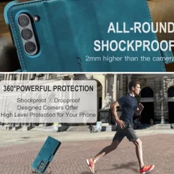 Phone Case For Samsung Galaxy Z Fold 7 Z Fold 6 Z Fold 5 Z Fold 4 Flip Cover with Stand Holder Magnetic Card Slot Retro TPU PU Leather