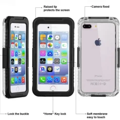 Phone Case For Samsung Galaxy S24 S22 S21 FE S21 Ultra Plus A73 S20 A32 A52 A42 A22 Full Body Case Waterproof Transparent Shockproof Transparent Silica Gel PC