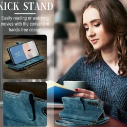 Phone Case For Samsung Galaxy S23 S22 S21 FE S21 Ultra Plus A34 A54 A53 S20 A32 A52 Leather Wallet Case Dustproof Leather Kickstand Solid Colored PU Leather