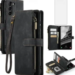 Phone Case For Samsung Galaxy S23 S22 S21 FE S21 Ultra Plus A34 A54 A53 S20 A32 A52 Leather Wallet Case Dustproof Leather Kickstand Solid Colored PU Leather