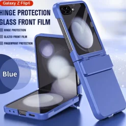 Phone Case For Z Flip 6 Z Flip 5 Back Cover with Screen Protector Shockproof Retro TPU PC