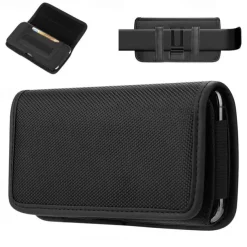 Phone Holster Case Nylon Cell Phone Belt Clip 4.7-6.8inch Pouch Carrying Case Waist Bag
