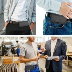 Phone Holster Case Nylon Cell Phone Belt Clip 4.7-6.8inch Pouch Carrying Case Waist Bag