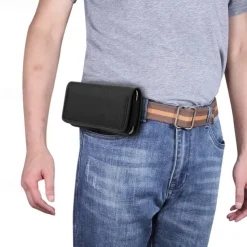Phone Holster Case Nylon Cell Phone Belt Clip 4.7-6.8inch Pouch Carrying Case Waist Bag